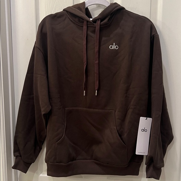 NWT ALO Accolade Hoodie Sweatshirt Espresso Size XS | $148 - Picture 6 of 15